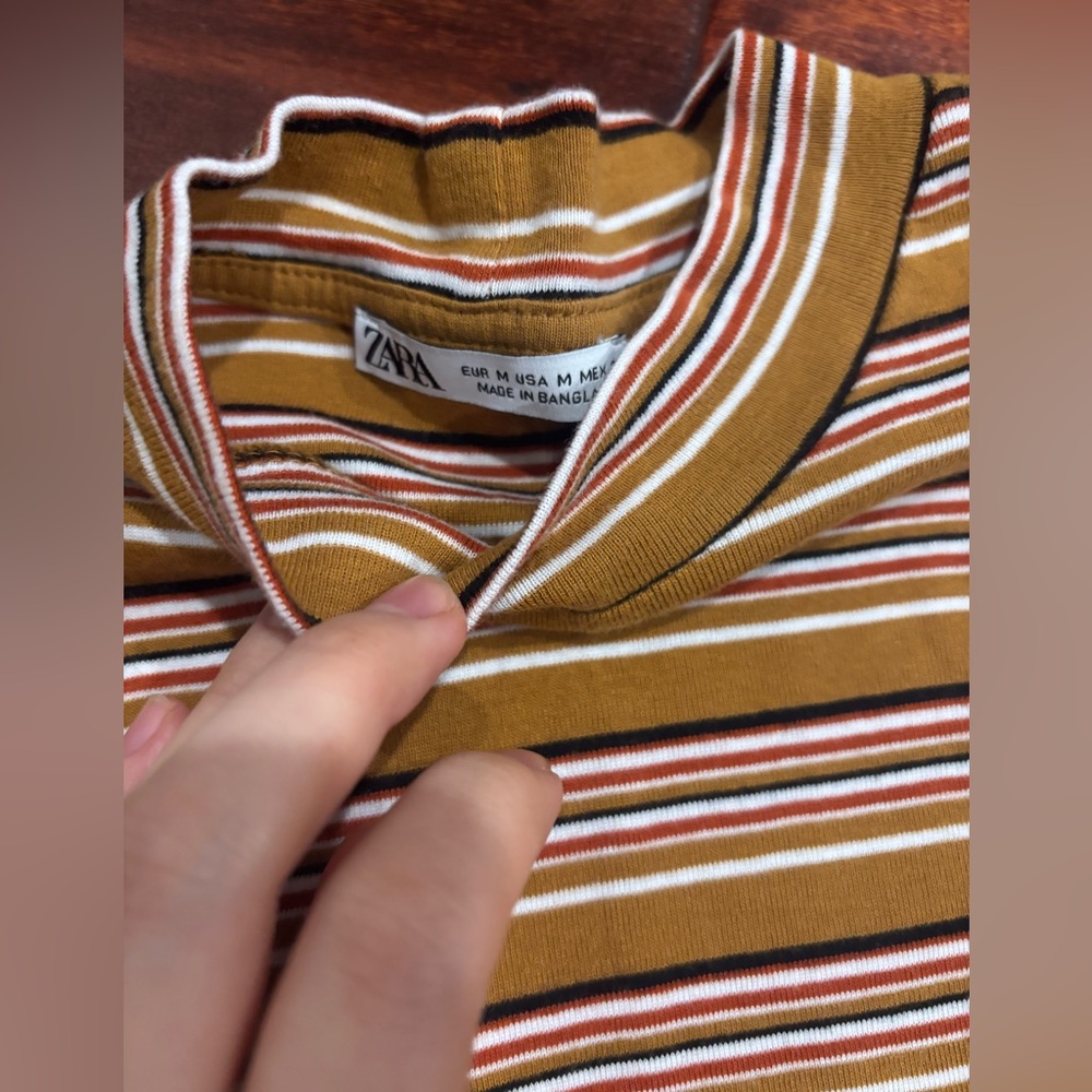 Zara NWOT Striped 3/4 sleeve top, Medium - Picture 3 of 4